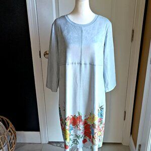 NWOT! FAUX Suede DRESS Soft SURROUNDINGS SZ L
